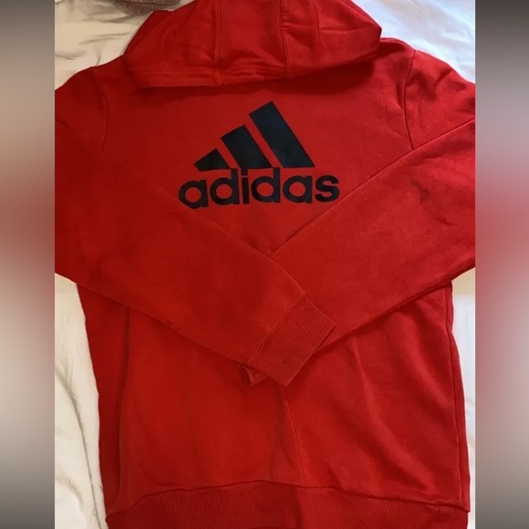 Adidas red hoodie size XL (for kids) - Picture 3 of 5